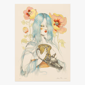 lady-with-poppies-miss-van-screen-print-2024